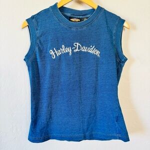 Harley-Davidson Women’s NWOT‎ muscle tank tee blue S